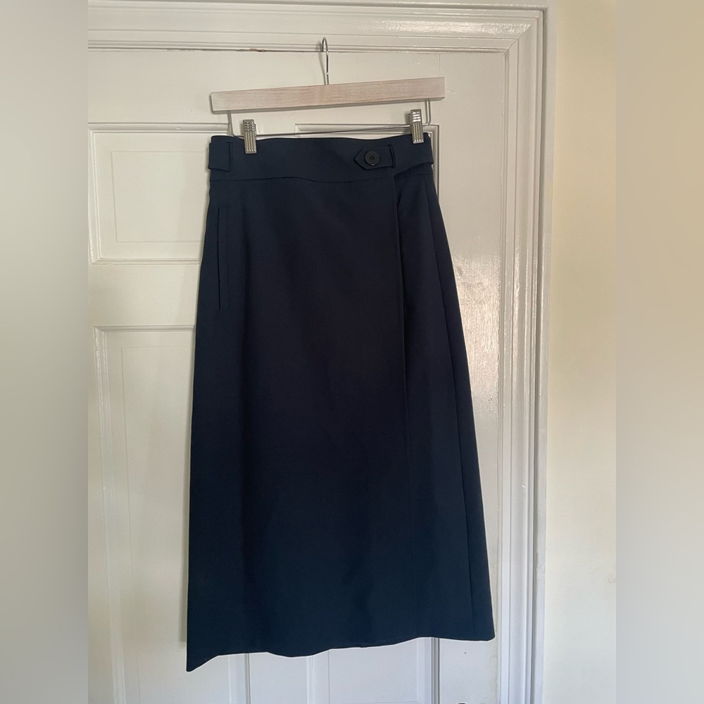 Tibi Navy Pencil Skirt